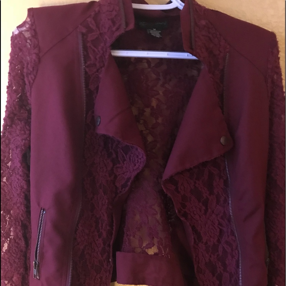 Red Semi-see through blazer | By Red Snap